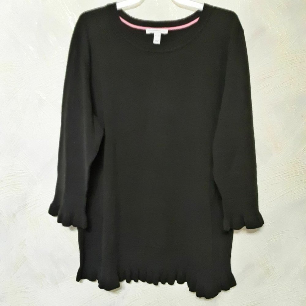 SOLD - WOMENS SWEATERS ISAAC MIZRAHI XL Black NEW
